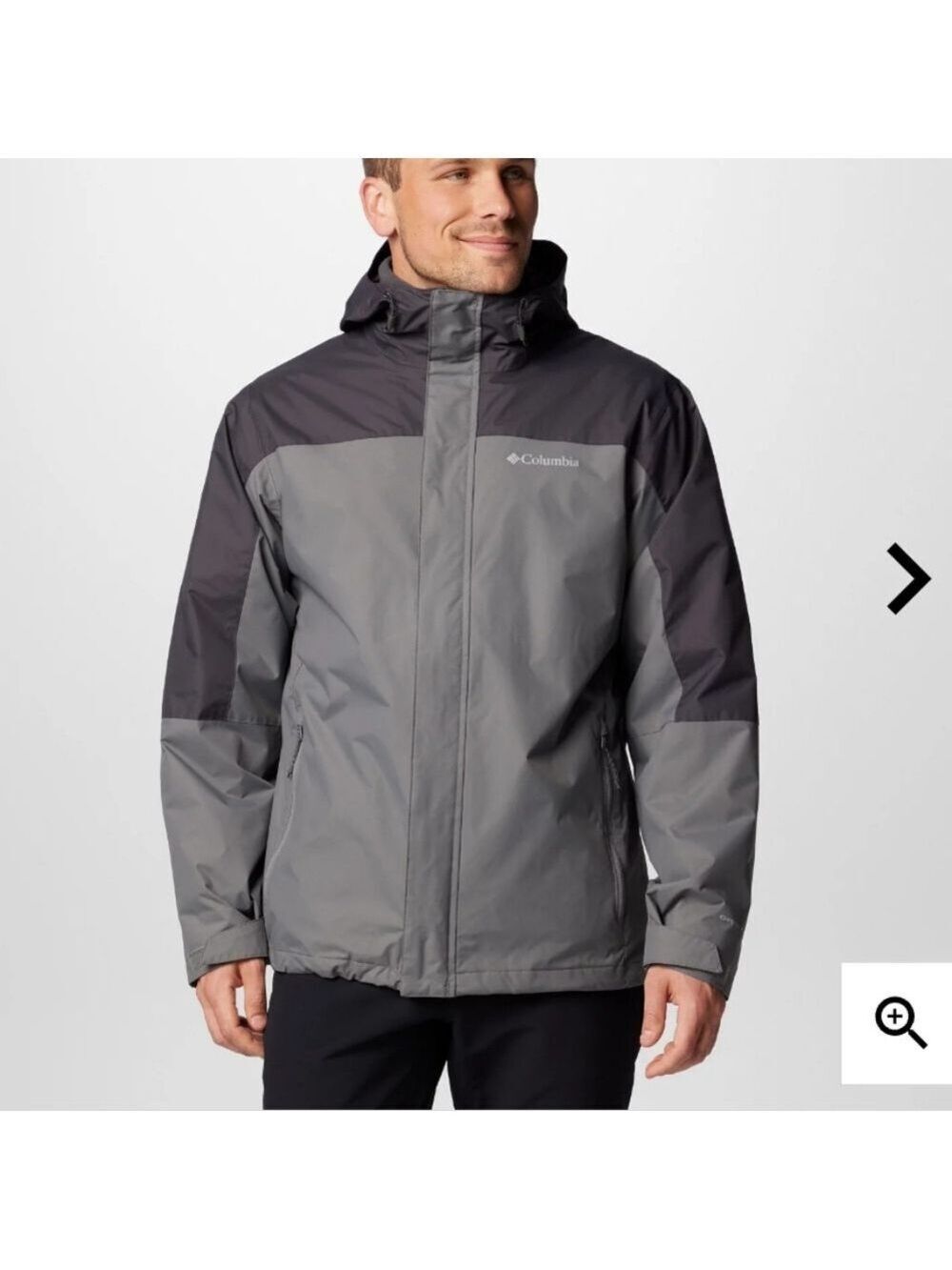 Columbia Men's Black and Gray Jacket XL